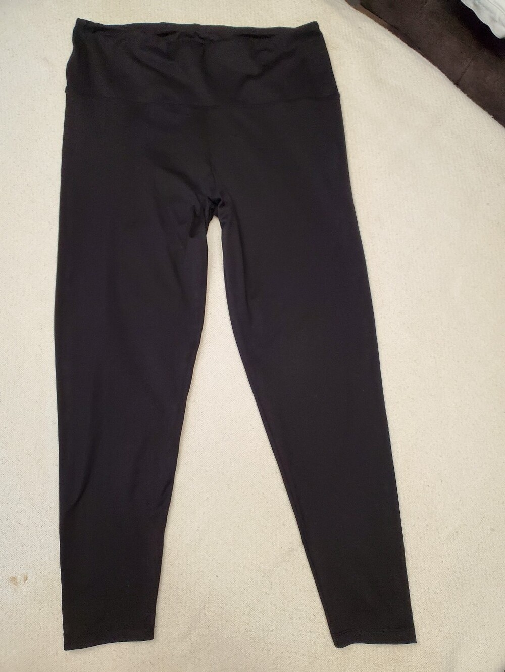 Felina Black High Waist Leggings Full Length Size XL Polyester Spandex